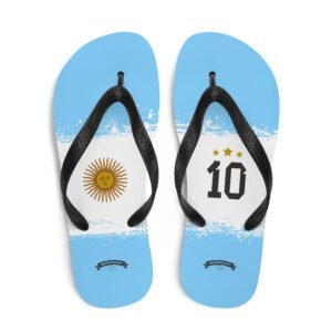 Ojotas bandera Argentina 10 estilo grunge