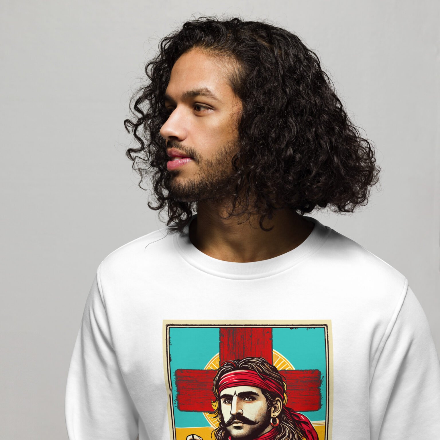 Sudadera orgánica unisex - Gauchito Gil - Imagen 5