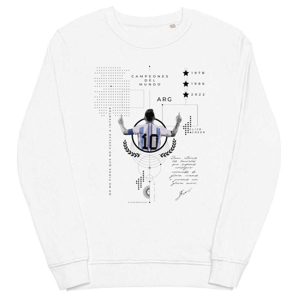 Sudadera orgánica unisex - La Historias de los campeones del mundo