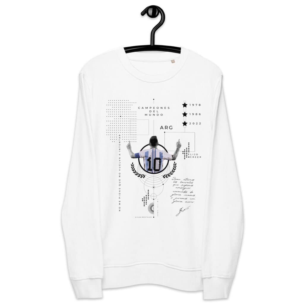 Sudadera orgánica unisex - La Historias de los campeones del mundo