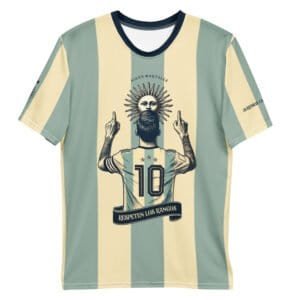 Camiseta vintage Argentina - Leo con las 3 estrellas - estilo retro