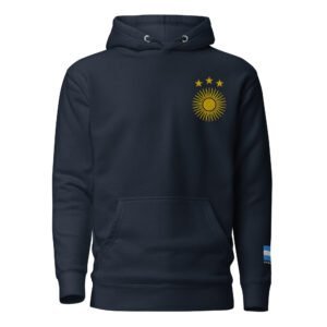 Buzo Argentina bordado unisex - Sol de mayo con las 3 estrellas