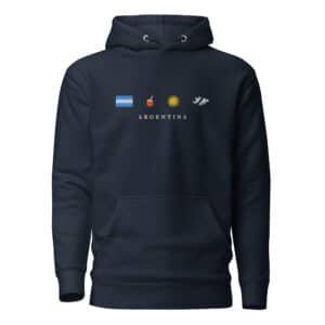 Buzo bordado unisex - Argentina mate, sol y Malvinas