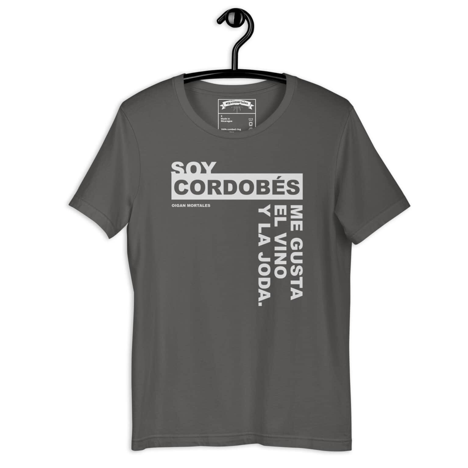 Remera unisex - Soy cordobés, me gusta el vino y la joda