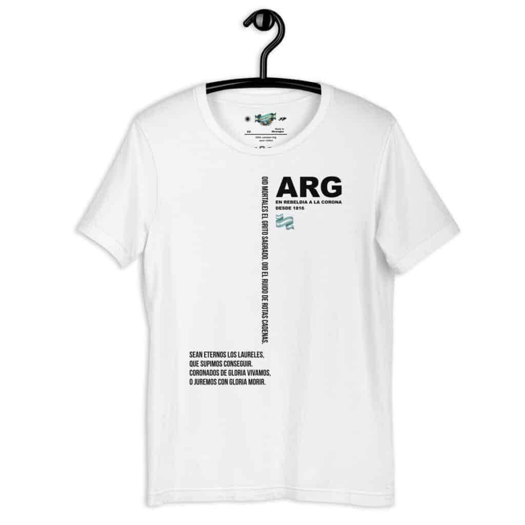 Remera Himno Argentino minimalista - unisex