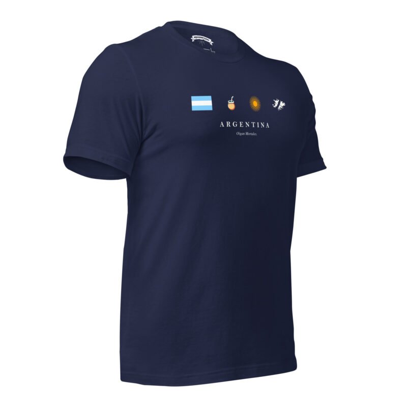 remera argentina azul marino pespectiva bandera mate sol malvinas
