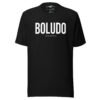 remera-argentina unisex-negra estampa pecho BOLUDO NEGRO oigan-mortales