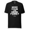 Remera argentina negra estampa pecho keep calm drink fernet sin persona
