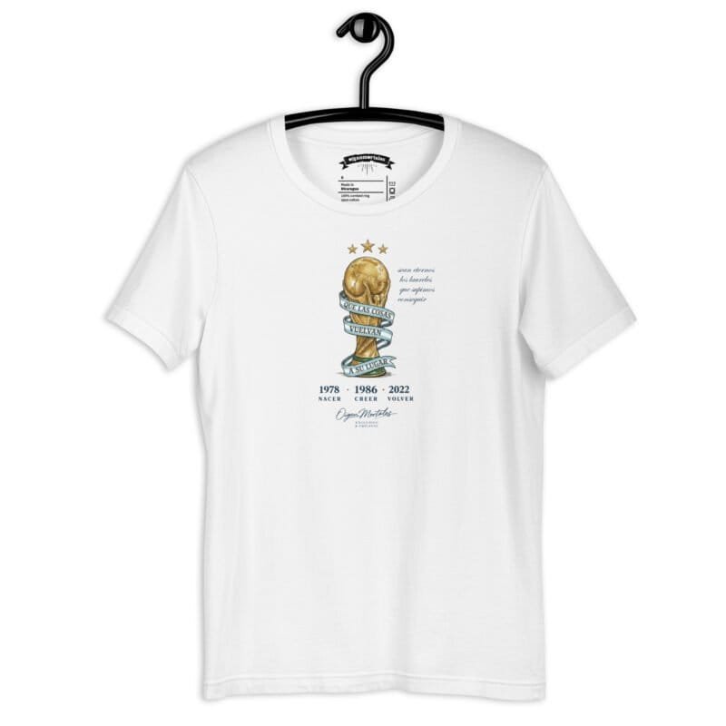 Remera Argentina Campeones del Mundo - Nacer, crecer, volver