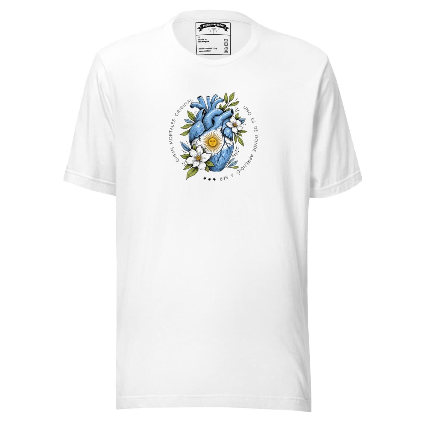 Remera Argentina - Corazón floral