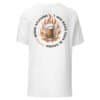 remera argentina blanca impresion espalda sin persona que dice menos aplausos y mas birra para el asador